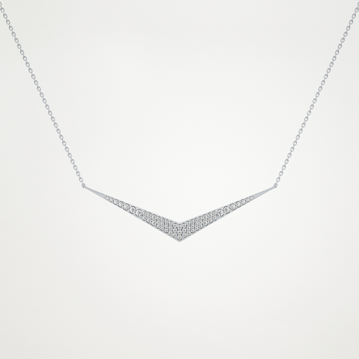 0.272 TCW Round Lab Grown Diamond Multiple Stone Necklace