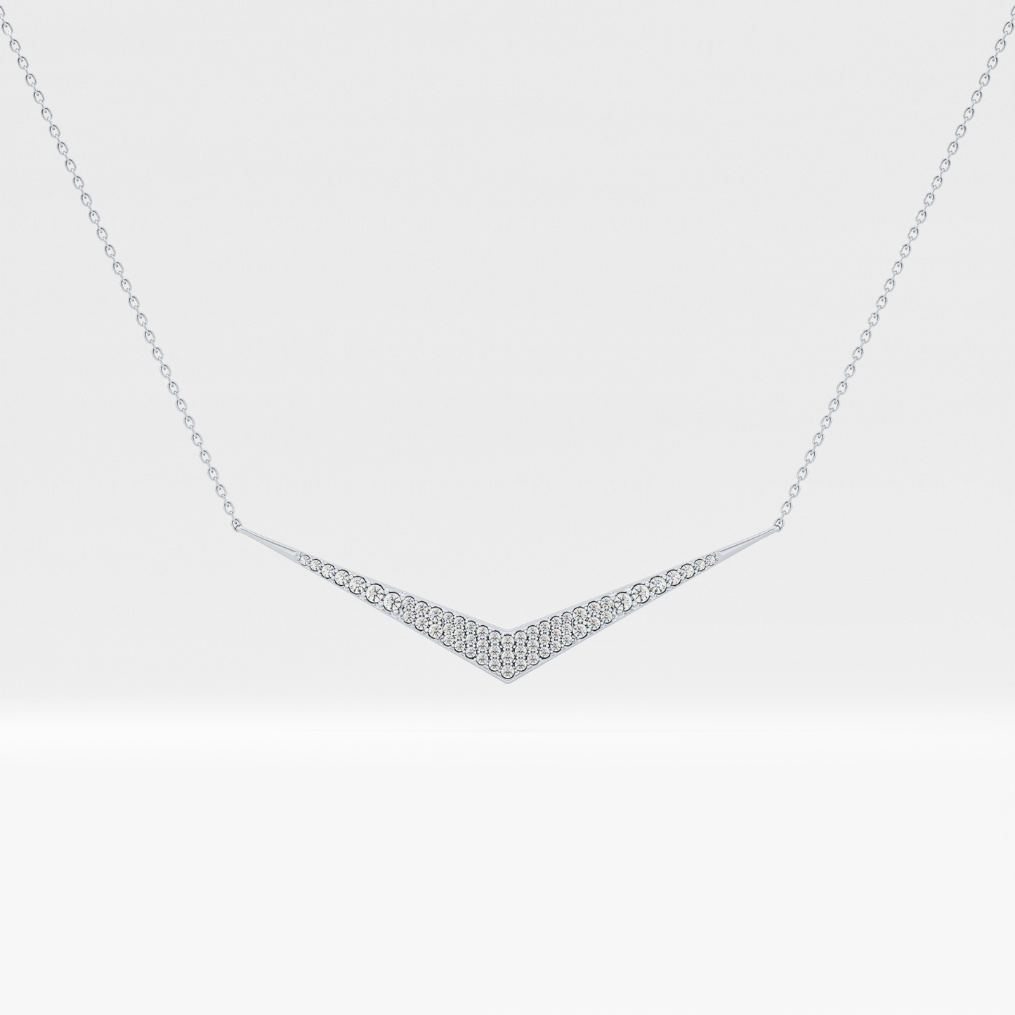 0.272 TCW Round Lab Grown Diamond Multiple Stone Necklace