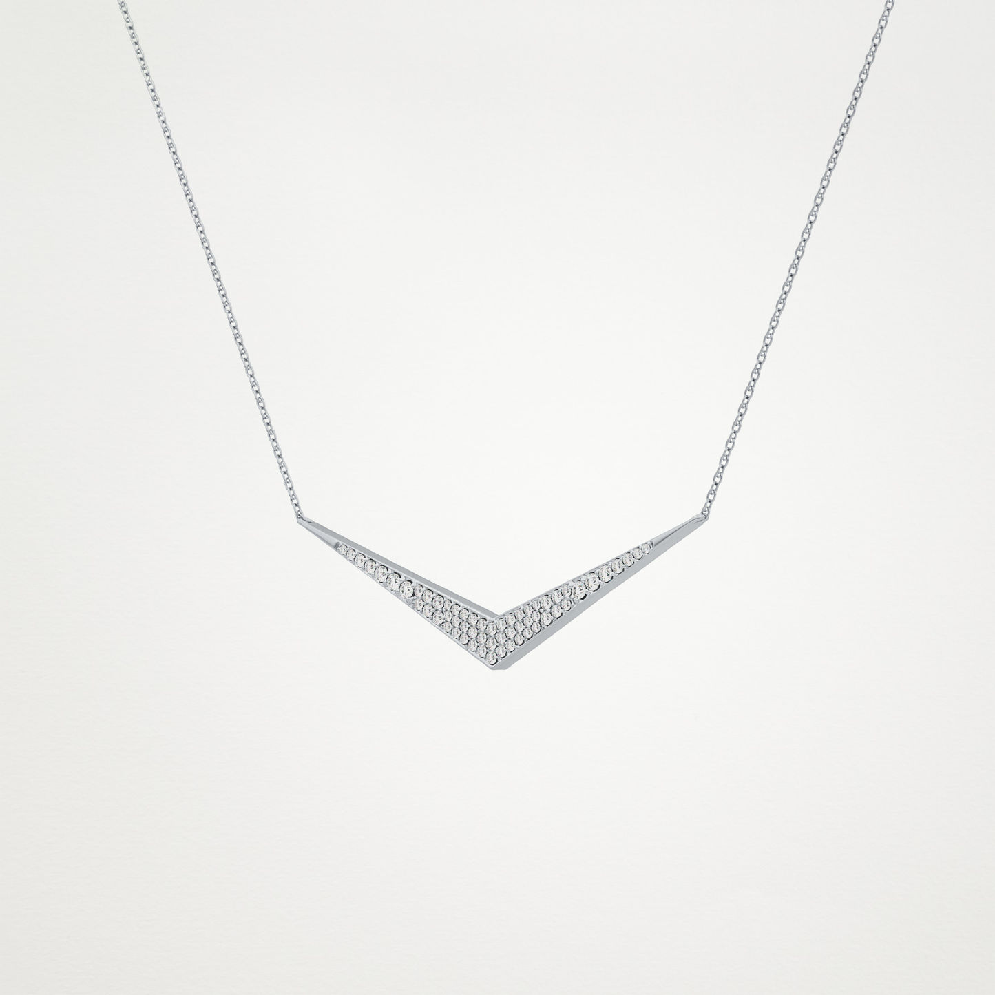 0.272 TCW Round Lab Grown Diamond Multiple Stone Necklace