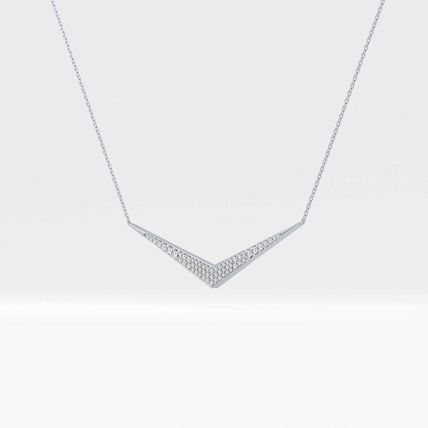 0.272 TCW Round Lab Grown Diamond Multiple Stone Necklace