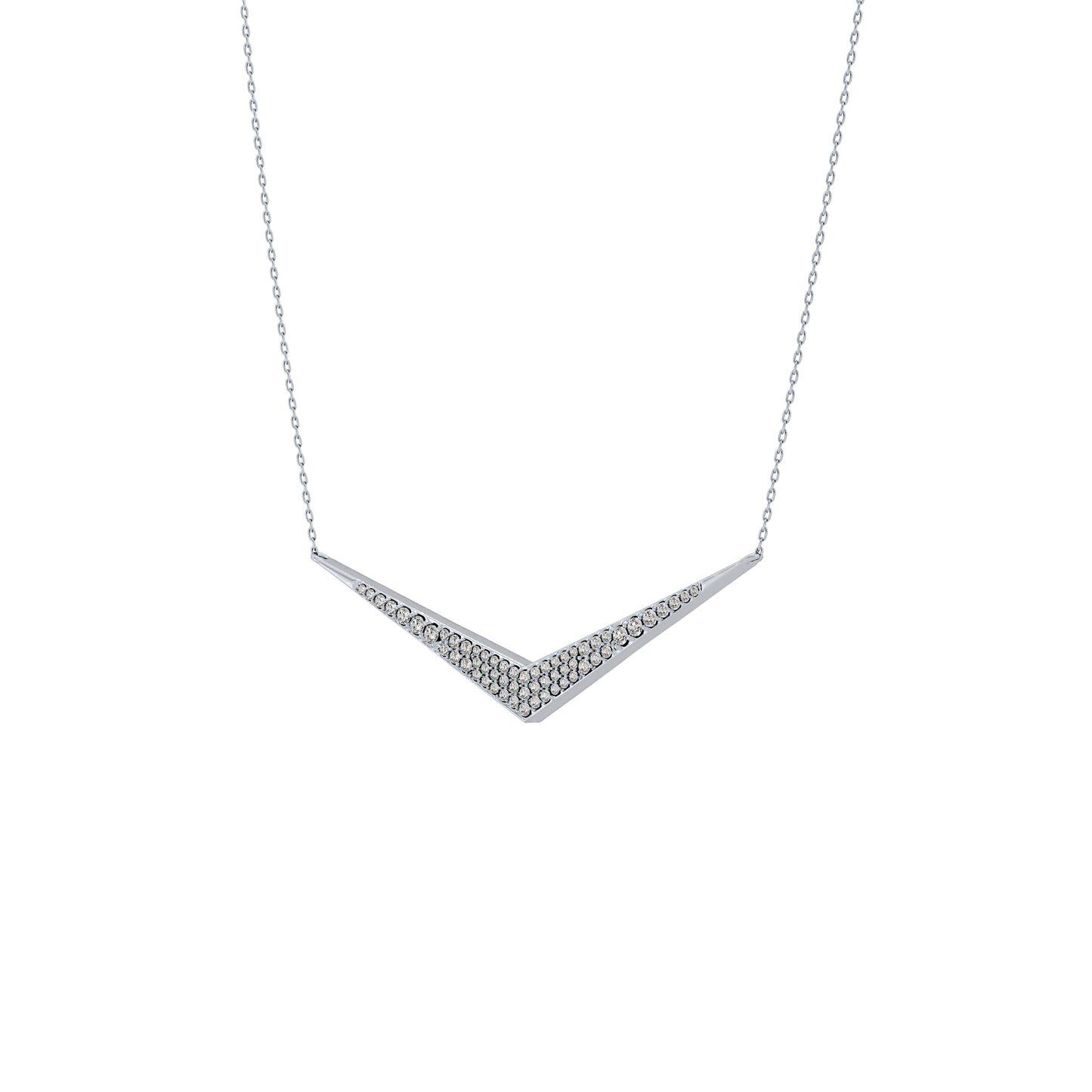 0.272 TCW Round Lab Grown Diamond Multiple Stone Necklace