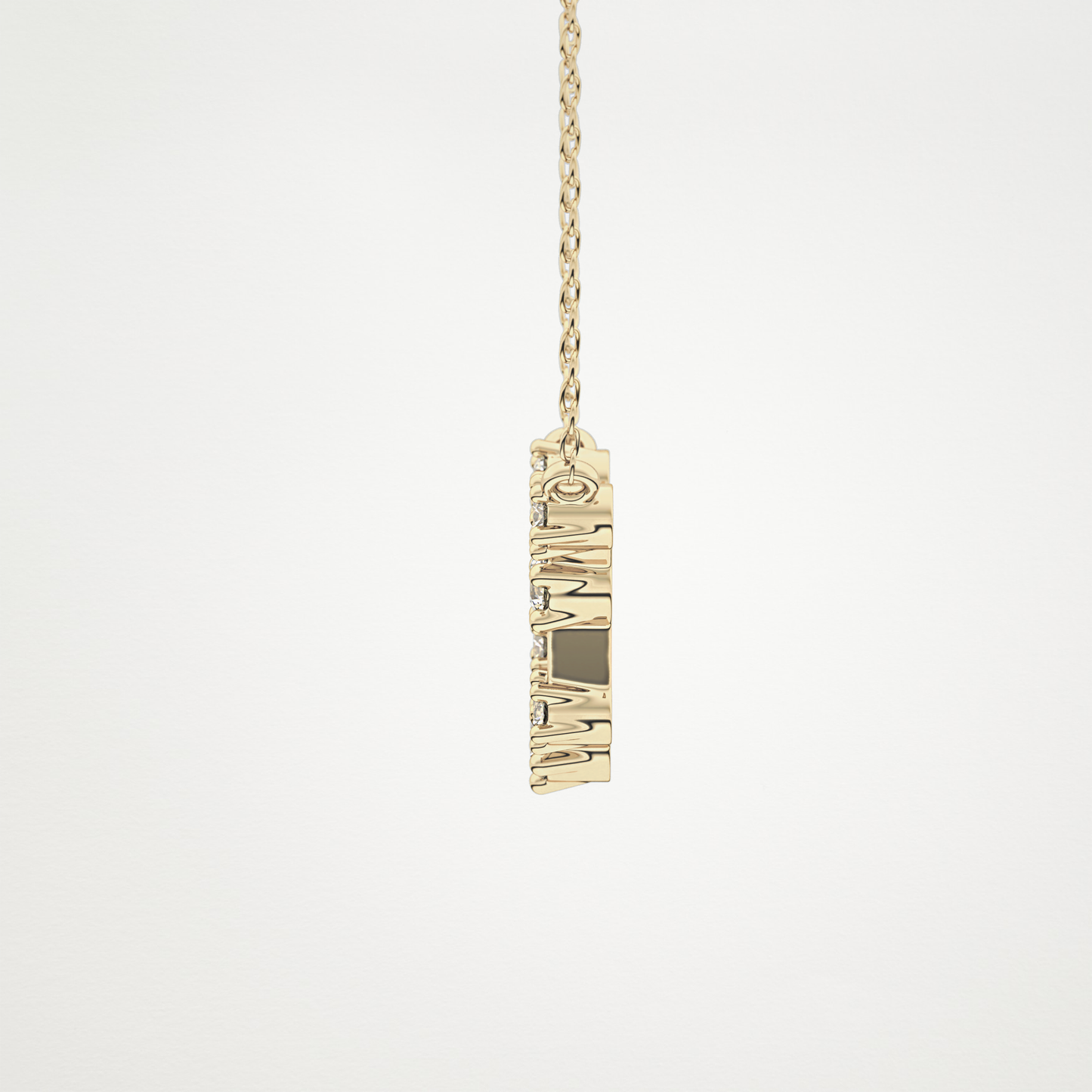 0.2 TCW Round Lab Grown Diamond Aquarius Zodiac Constellation Necklace