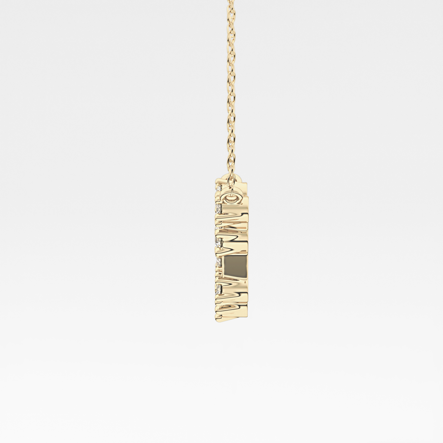 0.2 TCW Round Lab Grown Diamond Aquarius Zodiac Constellation Necklace