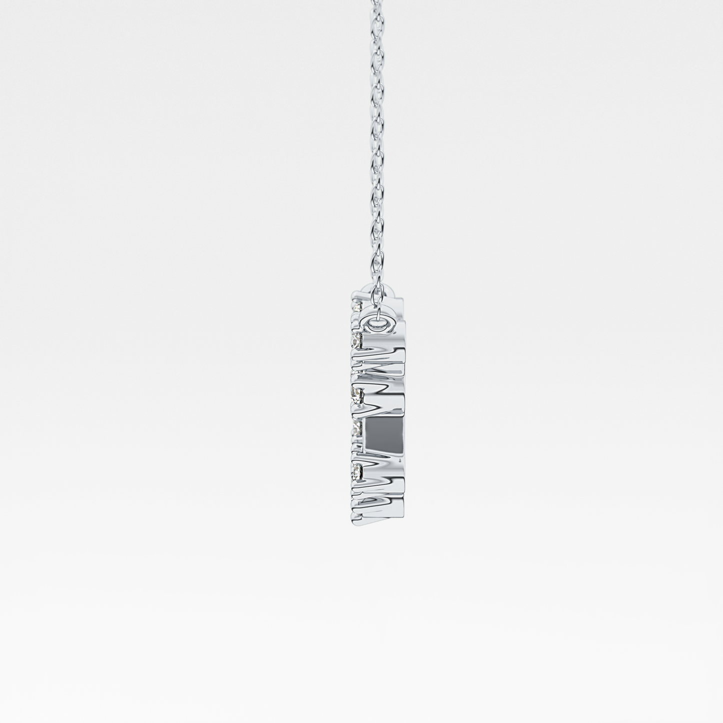 0.2 TCW Round Lab Grown Diamond Aquarius Zodiac Constellation Necklace