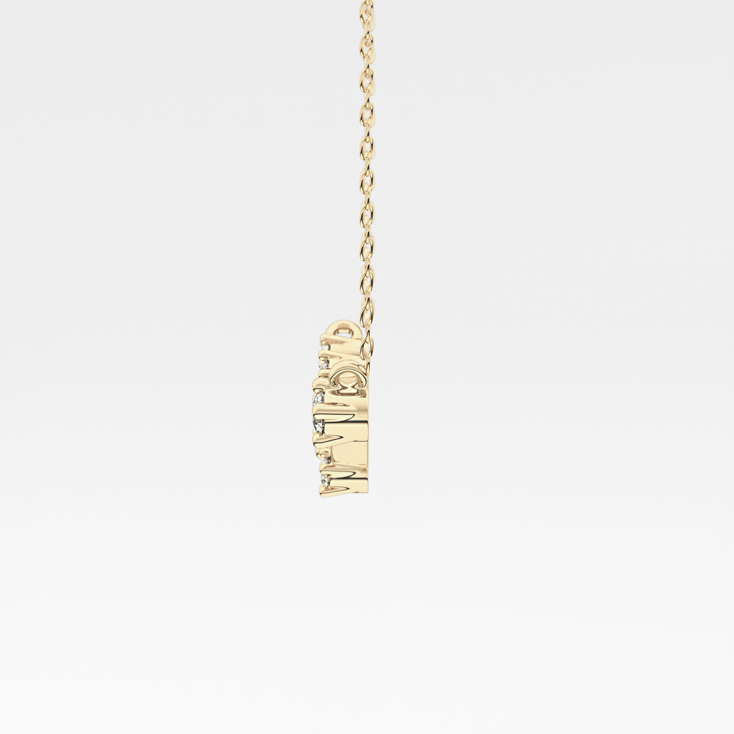 0.16 TCW Round Lab Grown Diamond Aries Zodiac Constellation Necklace