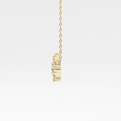 0.16 TCW Round Lab Grown Diamond Aries Zodiac Constellation Necklace