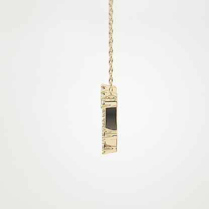 0.13 TCW Round Lab Grown Diamond Capricorn Zodiac Constellation Necklace