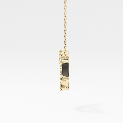 0.13 TCW Round Lab Grown Diamond Capricorn Zodiac Constellation Necklace