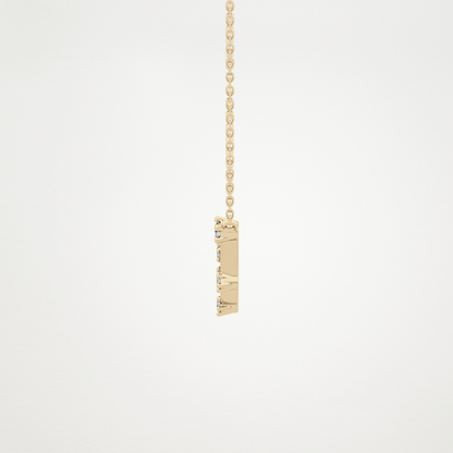 0.13 TCW Round Lab Grown Diamond Capricorn Zodiac Constellation Necklace