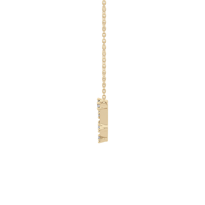 0.13 TCW Round Lab Grown Diamond Capricorn Zodiac Constellation Necklace