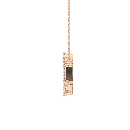0.13 TCW Round Lab Grown Diamond Capricorn Zodiac Constellation Necklace