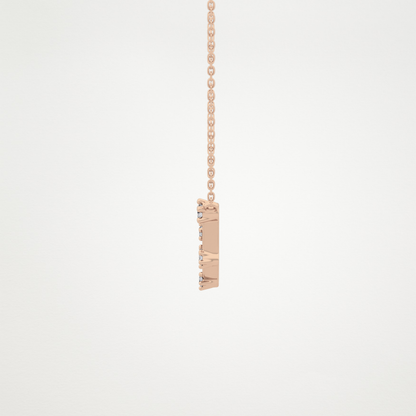 0.13 TCW Round Lab Grown Diamond Capricorn Zodiac Constellation Necklace