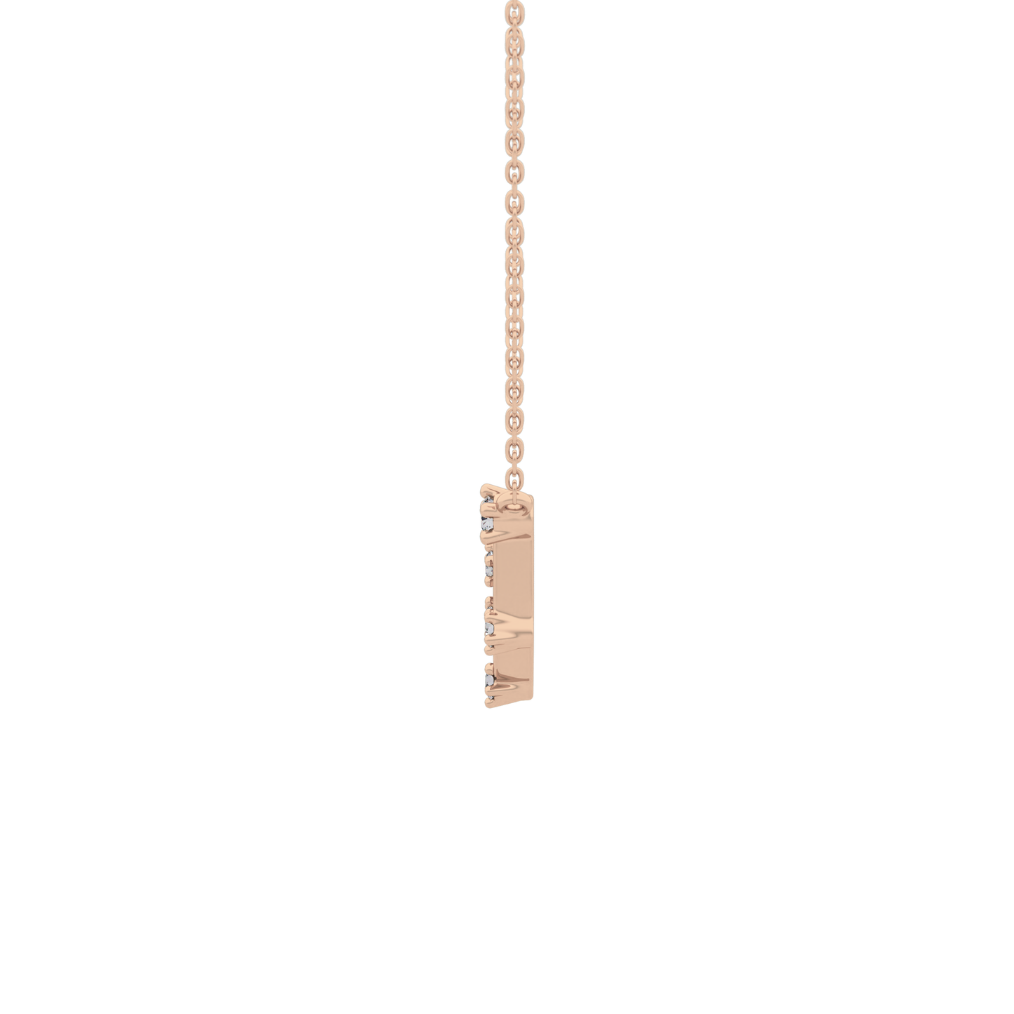 0.13 TCW Round Lab Grown Diamond Capricorn Zodiac Constellation Necklace