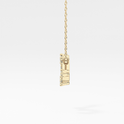 0.15 TCW Round Lab Grown Diamond Leo Zodiac Constellation Necklace