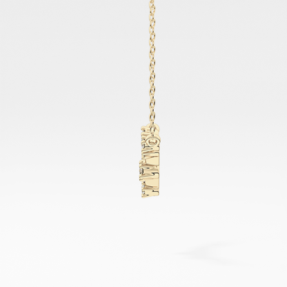 0.078 TCW Round Lab Grown Diamond Libra Zodiac Constellation Necklace