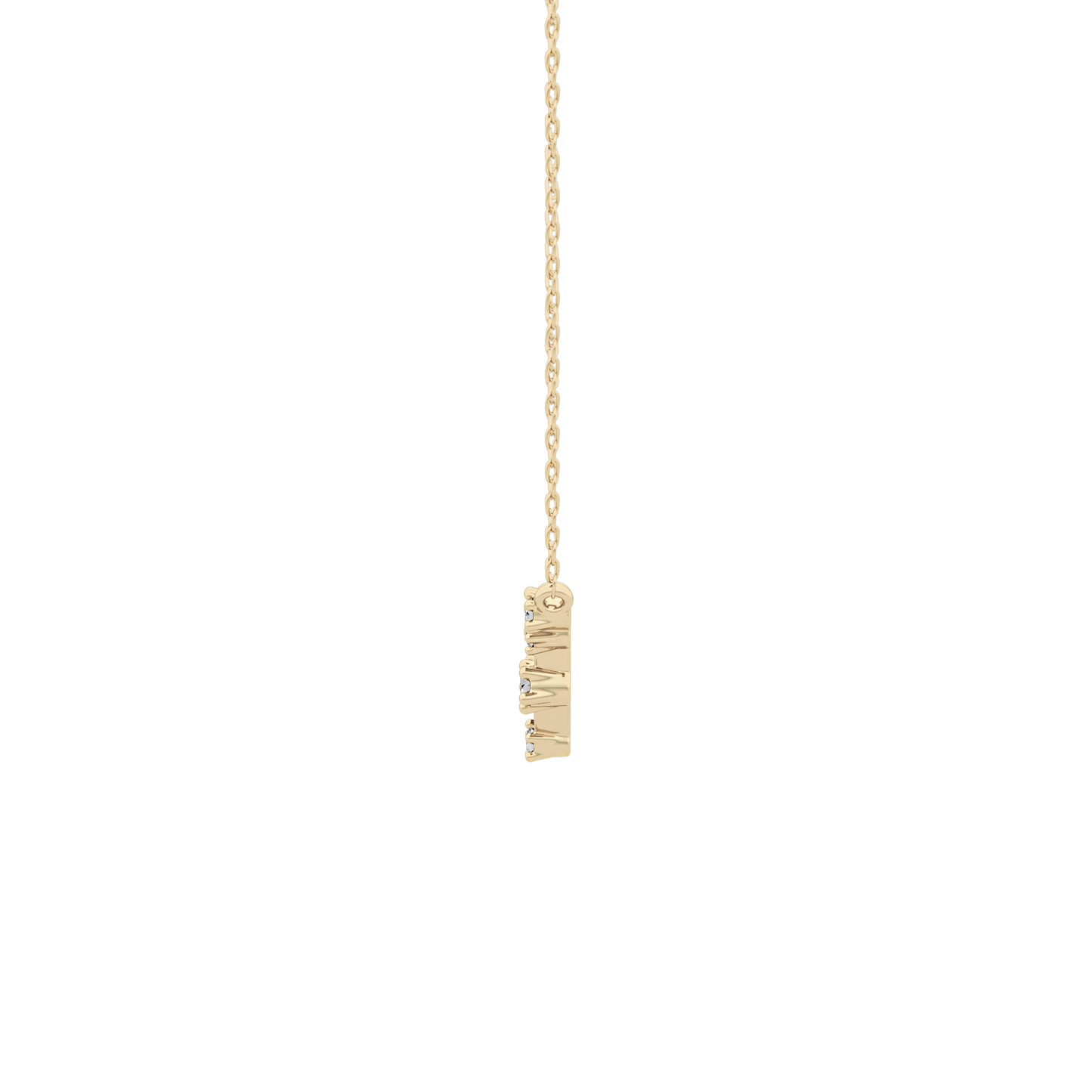 0.078 TCW Round Lab Grown Diamond Libra Zodiac Constellation Necklace