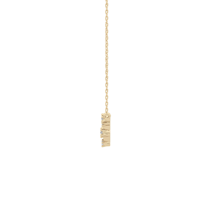 0.078 TCW Round Lab Grown Diamond Libra Zodiac Constellation Necklace