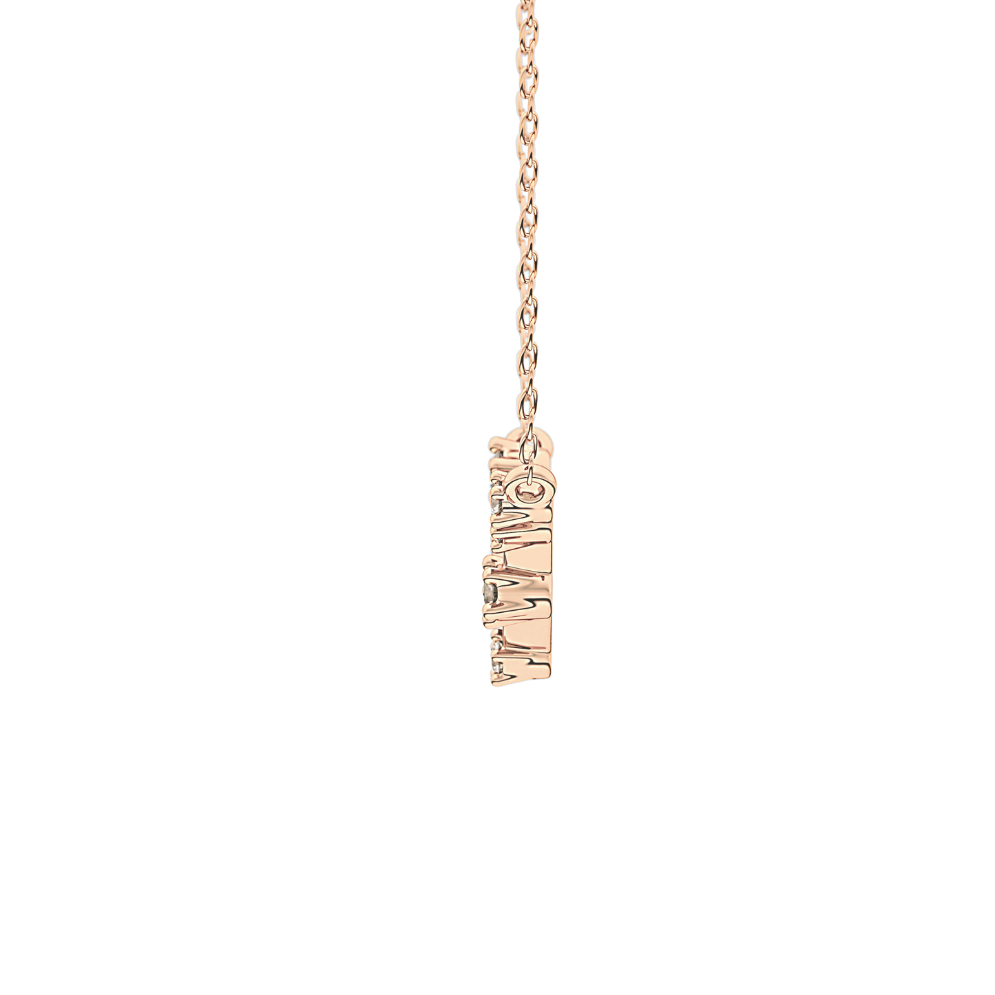 0.078 TCW Round Lab Grown Diamond Libra Zodiac Constellation Necklace