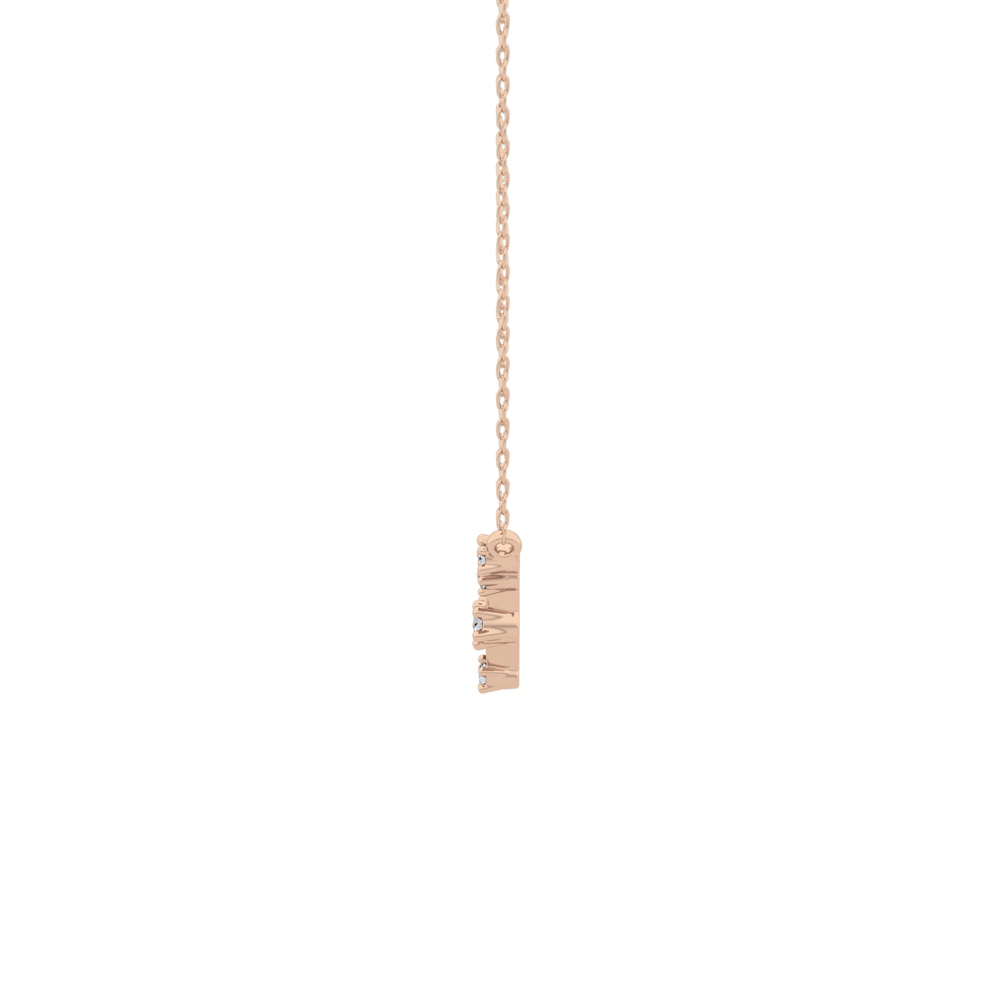 0.078 TCW Round Lab Grown Diamond Libra Zodiac Constellation Necklace