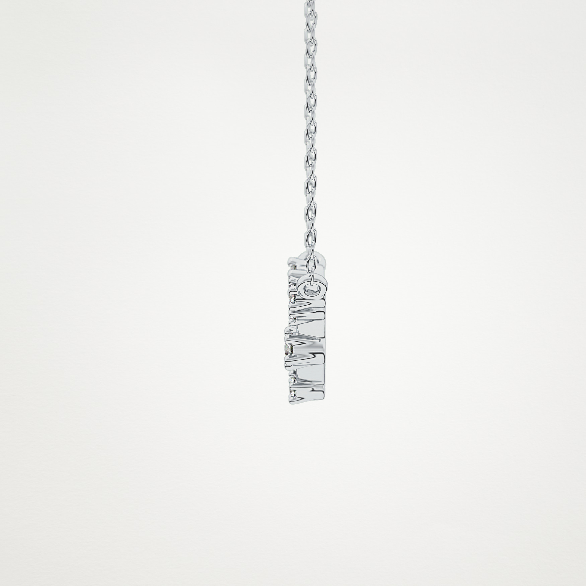 0.078 TCW Round Lab Grown Diamond Libra Zodiac Constellation Necklace