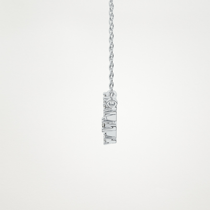 0.078 TCW Round Lab Grown Diamond Libra Zodiac Constellation Necklace