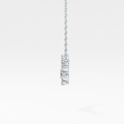 0.078 TCW Round Lab Grown Diamond Libra Zodiac Constellation Necklace