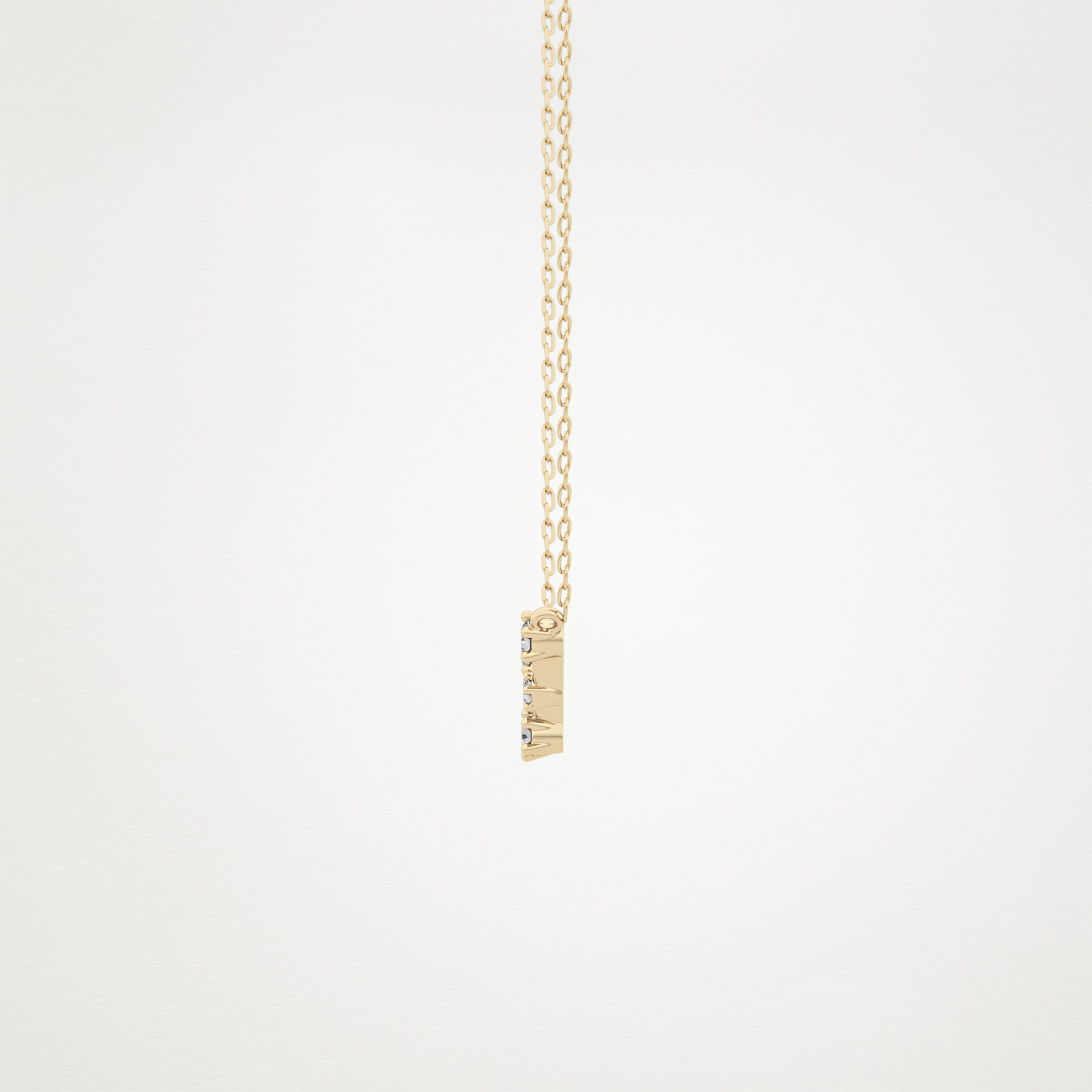 0.103 TCW Round Lab Grown Diamond Pisces Zodiac Constellation Necklace