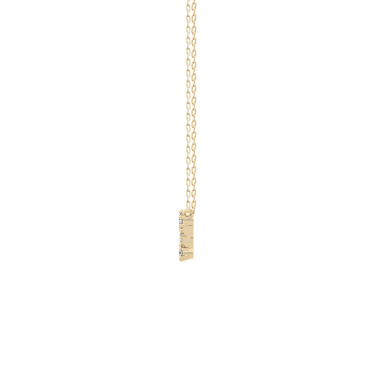 0.103 TCW Round Lab Grown Diamond Pisces Zodiac Constellation Necklace