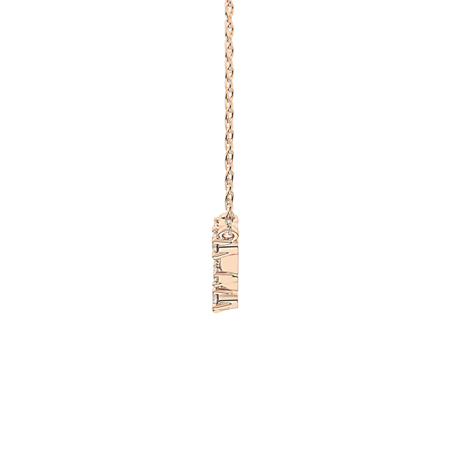 0.103 TCW Round Lab Grown Diamond Pisces Zodiac Constellation Necklace