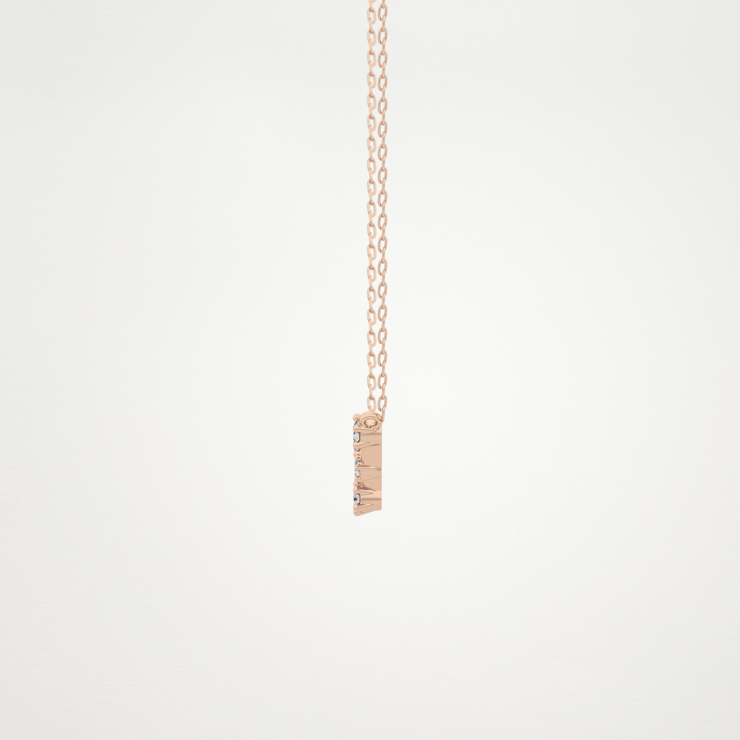0.103 TCW Round Lab Grown Diamond Pisces Zodiac Constellation Necklace
