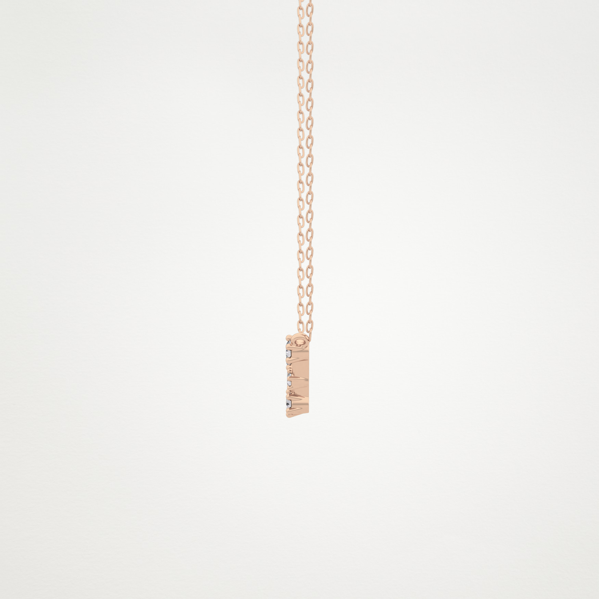 0.103 TCW Round Lab Grown Diamond Pisces Zodiac Constellation Necklace