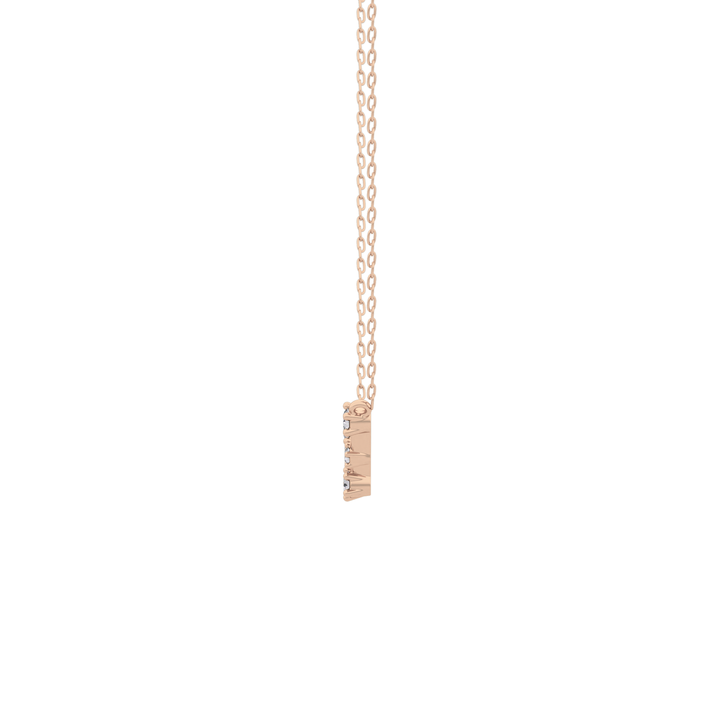 0.103 TCW Round Lab Grown Diamond Pisces Zodiac Constellation Necklace