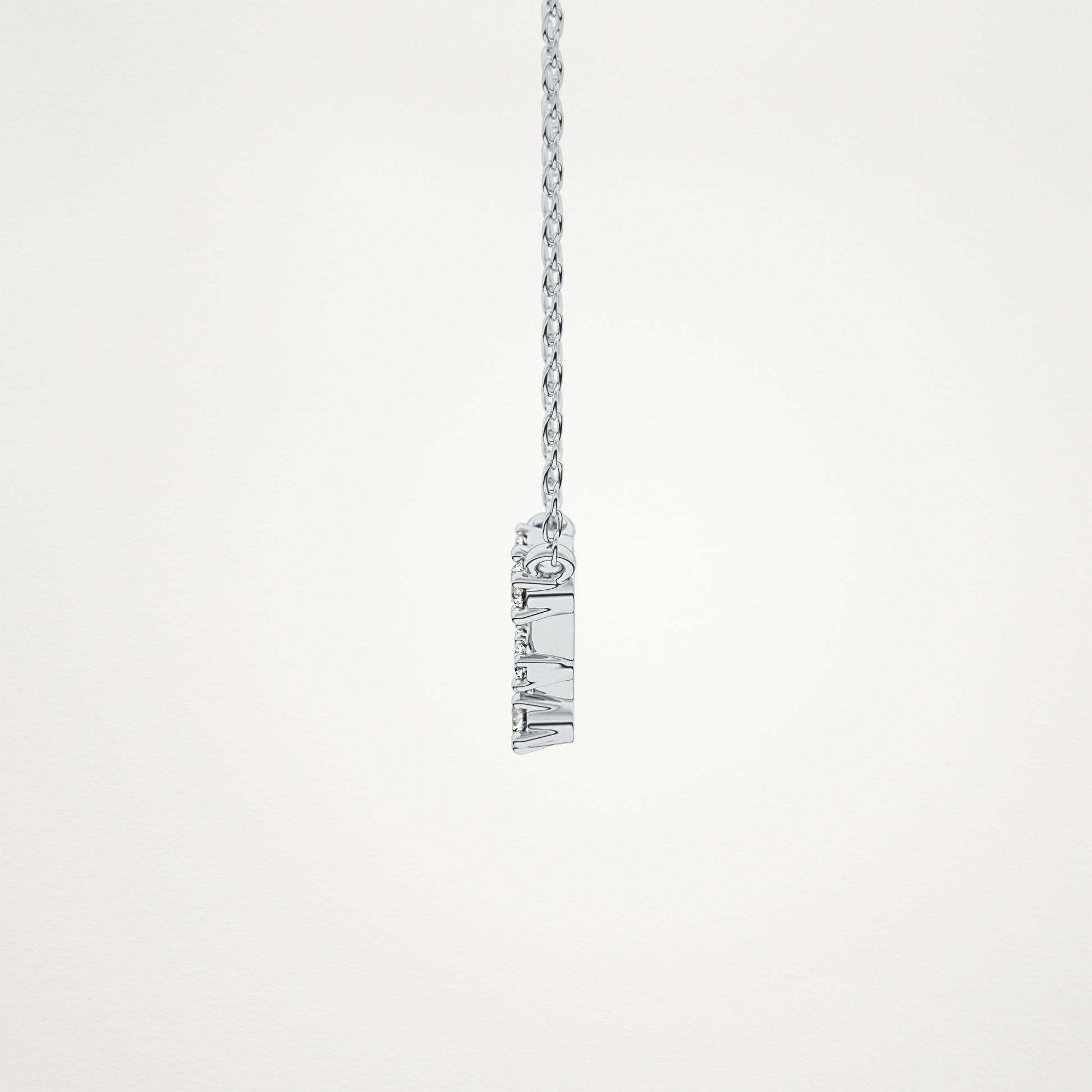 0.103 TCW Round Lab Grown Diamond Pisces Zodiac Constellation Necklace
