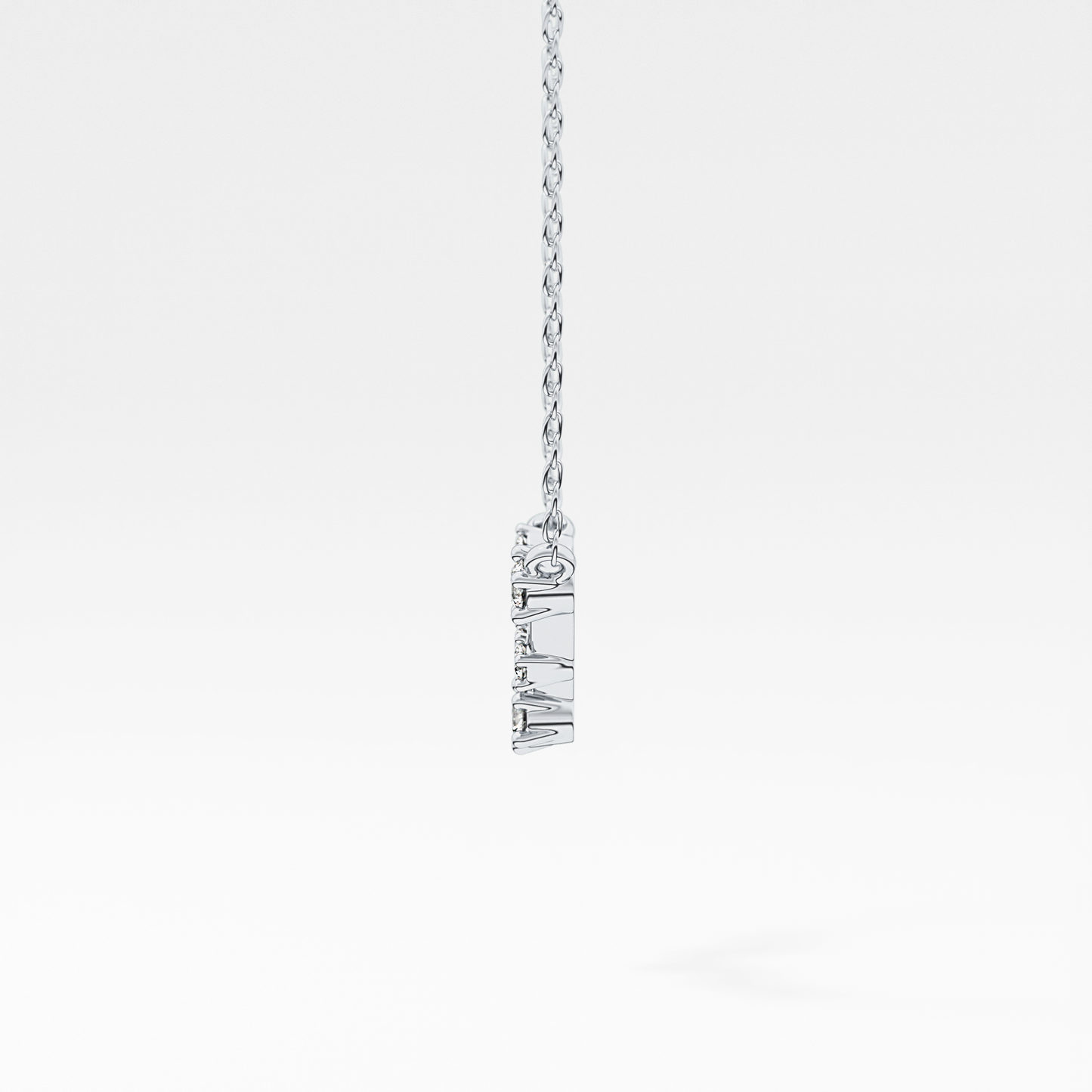 0.103 TCW Round Lab Grown Diamond Pisces Zodiac Constellation Necklace