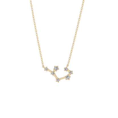 0.111 TCW Round Lab Grown Diamond Sagittarius Zodiac Constellation Necklace