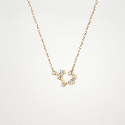 0.111 TCW Round Lab Grown Diamond Sagittarius Zodiac Constellation Necklace