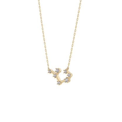 0.111 TCW Round Lab Grown Diamond Sagittarius Zodiac Constellation Necklace
