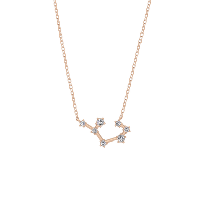 0.111 TCW Round Lab Grown Diamond Sagittarius Zodiac Constellation Necklace
