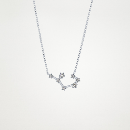 0.111 TCW Round Lab Grown Diamond Sagittarius Zodiac Constellation Necklace