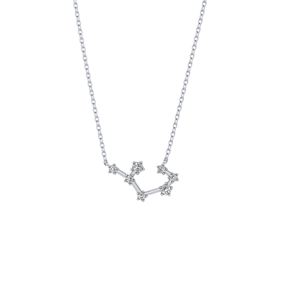 0.111 TCW Round Lab Grown Diamond Sagittarius Zodiac Constellation Necklace