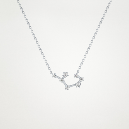 0.111 TCW Round Lab Grown Diamond Sagittarius Zodiac Constellation Necklace