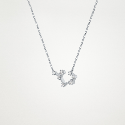 0.111 TCW Round Lab Grown Diamond Sagittarius Zodiac Constellation Necklace