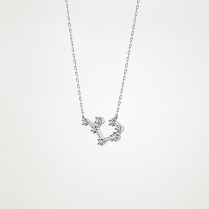 0.111 TCW Round Lab Grown Diamond Sagittarius Zodiac Constellation Necklace