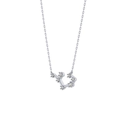 0.111 TCW Round Lab Grown Diamond Sagittarius Zodiac Constellation Necklace