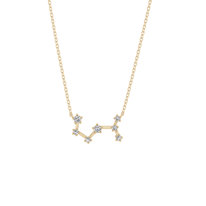 0.085 TCW Round Lab Grown Diamond Scorpio Zodiac Constellation Necklace
