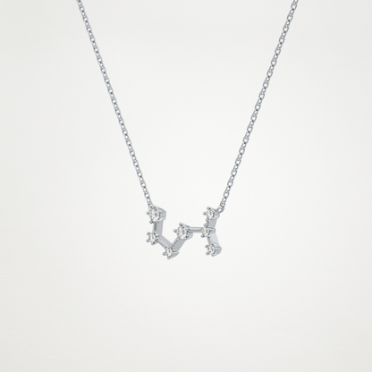 0.085 TCW Round Lab Grown Diamond Scorpio Zodiac Constellation Necklace