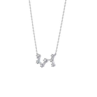 0.085 TCW Round Lab Grown Diamond Scorpio Zodiac Constellation Necklace