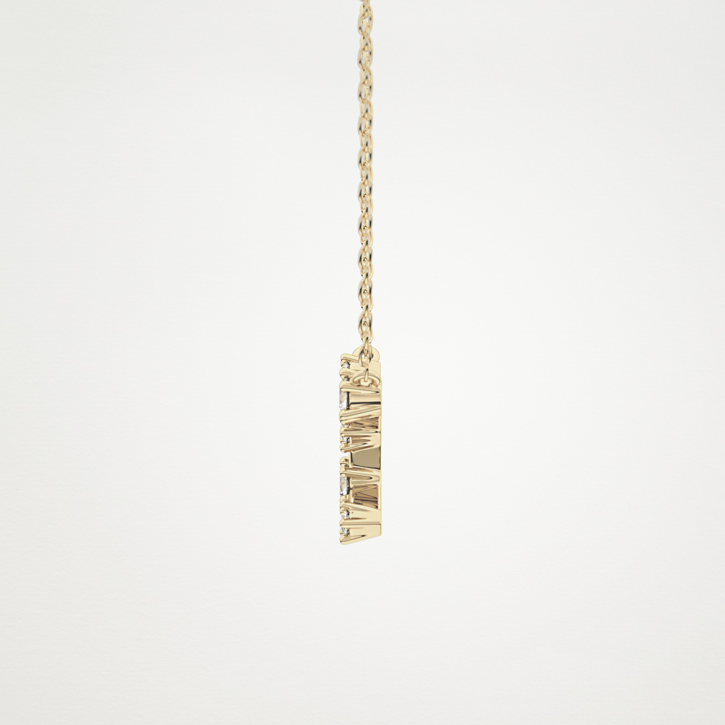 0.103 TCW Round Lab Grown Diamond Virgo Zodiac Constellation Necklace