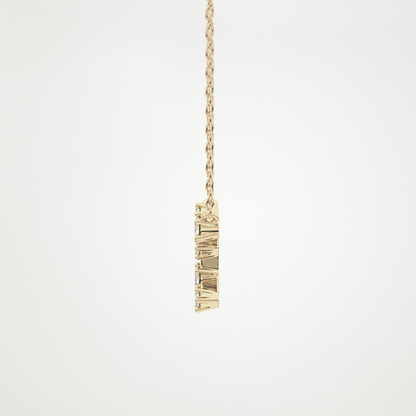 0.103 TCW Round Lab Grown Diamond Virgo Zodiac Constellation Necklace