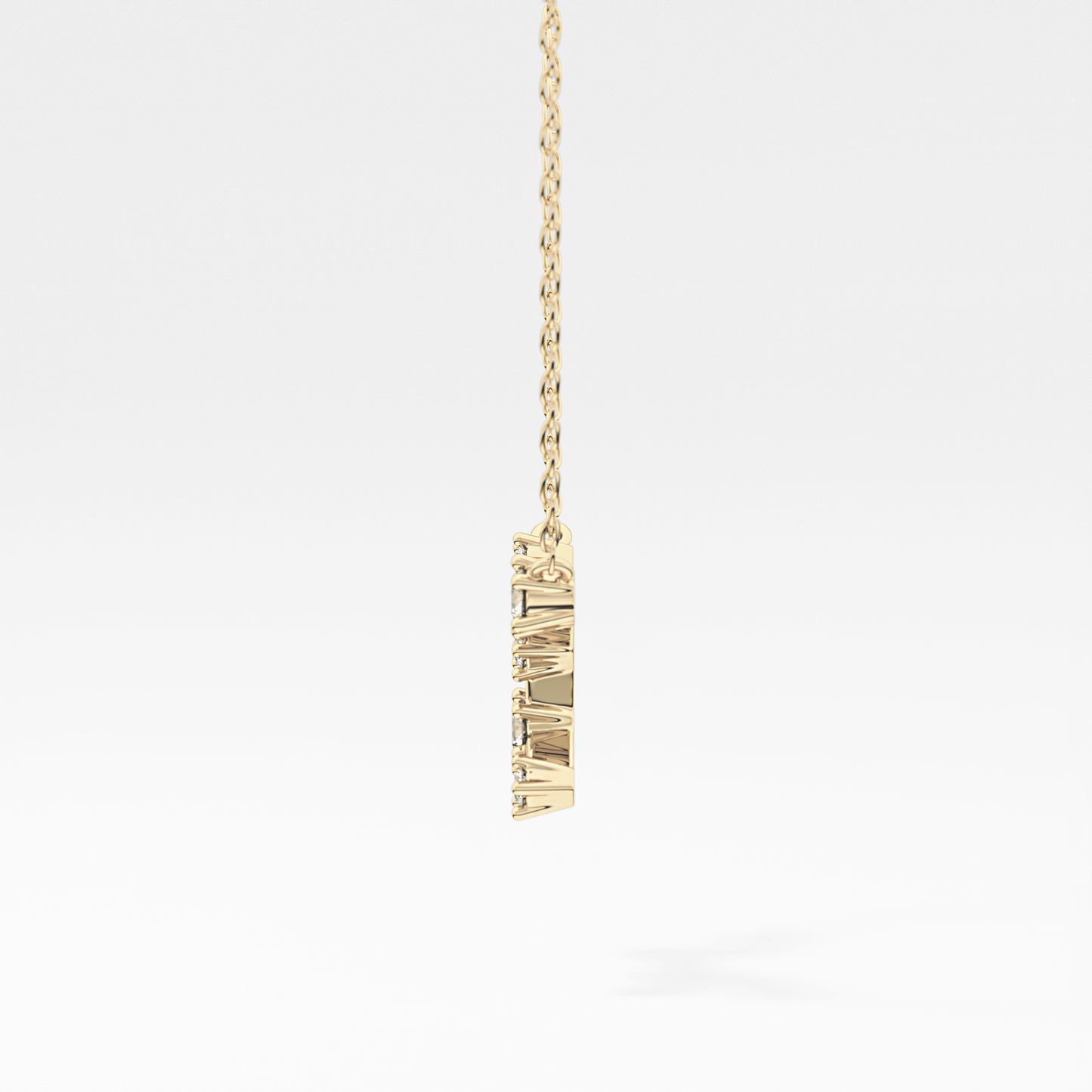 0.103 TCW Round Lab Grown Diamond Virgo Zodiac Constellation Necklace